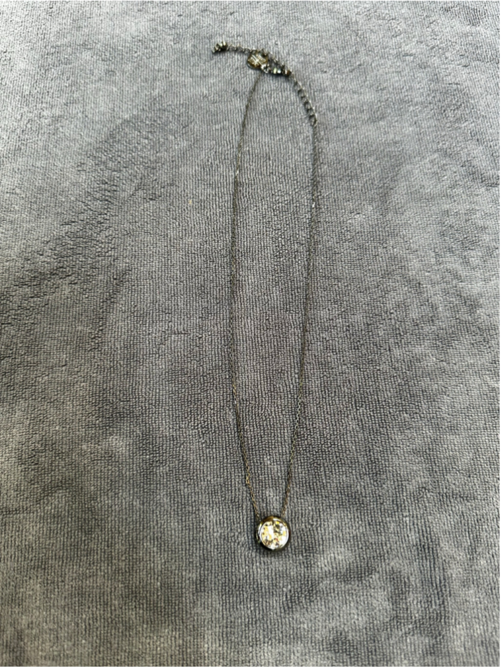 White House Black Market Silver & Clear Necklace